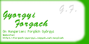 gyorgyi forgach business card